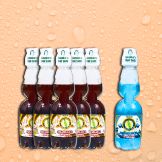 Shankar'a Goli Soda Assorted Pack of 6 (Jeera Chatka 5, Blueberry 1)