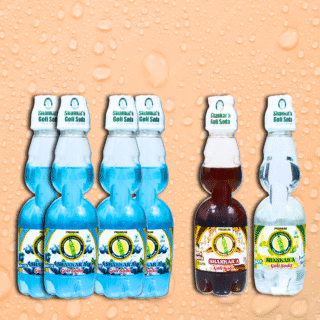 Shankar'a Goli Soda Assorted Pack of 6 (Lemon 1, Jeera Chatka 1, Blueberry 4)