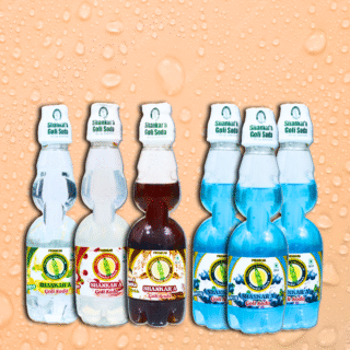 Shankar'a Goli Soda Assorted Pack of 6 (Lemon 1, Jeera Chatka 1, Lychee 1, Blueberry 3)