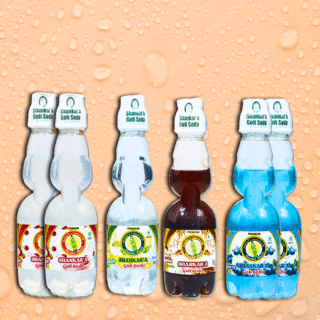 Shankar'a Goli Soda Assorted Pack of 6 (Lemon 1, Jeera Chatka 1, Lychee 2, Blueberry 2)