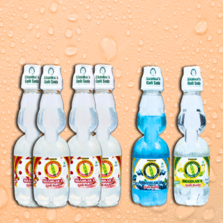 Shankar'a Goli Soda Assorted Pack of 6 (Lemon 1, Lychee 4, Blueberry 1)