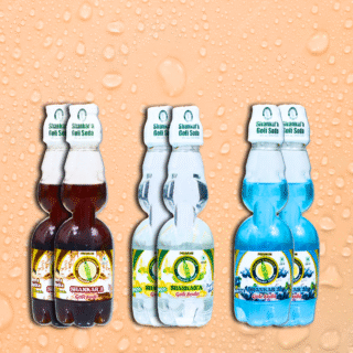 Shankar'a Goli Soda Assorted Pack of 6 (Lemon 2, Jeera Chatka 2, Blueberry 2)